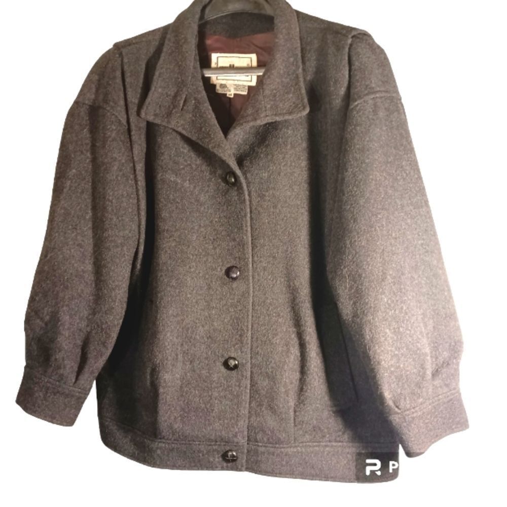 Vintage Gallery Wool Funnel Neck Blazer Bomber Jacket 14 - Picture 6 of 15